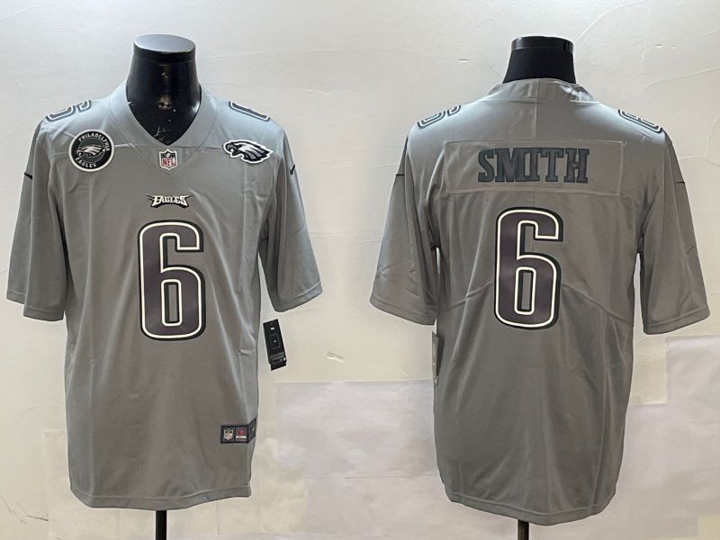 Men Philadelphia Eagles #6 Smith Grey 2025 Nike Vapor Limited NFL Jersey style 210->philadelphia eagles->NFL Jersey